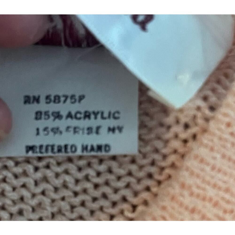Vintage 70's Peach Vintage Dainty Knit Laura Alyzia Sweater Skirt Set-Size 10 - Picture 11 of 12